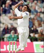 Razzaq in the delivery stride