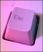 Escape key on a keyboard