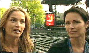 Caroline and Sharon Corr, from pop group The Corrs