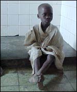 Patient in Cuemba hospital