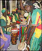Supporters of the Senegalese national team
