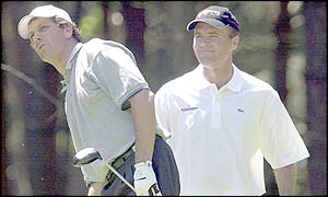 Thomsa Levet and Santiago Luna are some way behind the tournament leaders