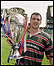 Martin Johnson lifts the Zurich Championship trophy in 2001
