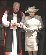 Archbishop of Canterbury Doctor George Carey and the Queen