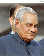 Indian Prime Minister Atal Behari Vajpayee arrives in Almaty 