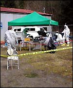 police examine a meth lab