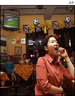 Chinese fans watch a World Cup match