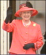 The Queen at Buckingham Palace balcony