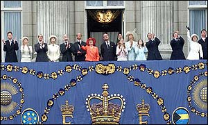 The Royals on the balcony