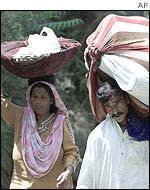 Kashmiris flee Hajera village