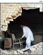 House hit by indian mortar in Koi Ratta village