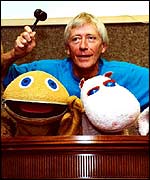 Rainbow's Geoffrey Hayes with Zippy and George