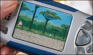 Screenshot of game on mobile phone, TTPCom 