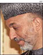Afghan interim leader Hamid Karzai