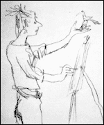 Quentin Blake, Drawing the birds, lithograph