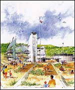 Artist impression of visitor centre