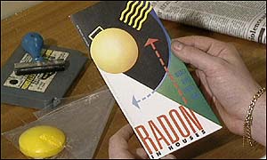 Radon gas warning leaflet