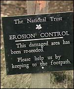 National Trust sign in Cumbria