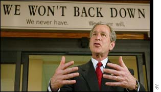 President Bush during a tour of the National Security Agency on 4 June 