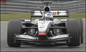 McLaren driver David Coulthard struggled at Montreal