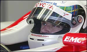 Toyota driver Allan McNish was well of the pace