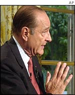 French President Jacques Chirac