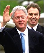 Bill Clinton (left) and Tony Blair