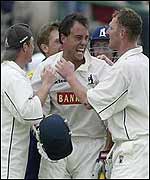 Carter hit a winning boundary off the last ball against Lancashire