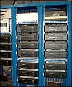Server room at Manchester 2002 stadium