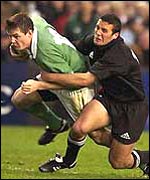 Ireland centre Brian O'Driscoll against the All Blacks in Dublin last autumn