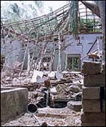 Aftermath of bombing in Sri Lanka