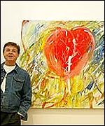 Sir Paul's picture was dedicated to Heather Mills