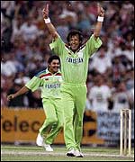 Imran led Pakistan to victory over England in the 1992 World Cup final