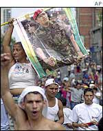 Supporters of Hugo Chavez