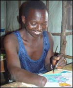 Seih Mansaray at work 