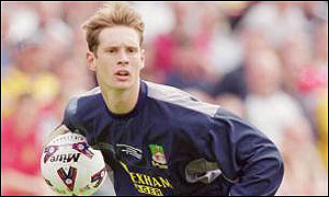 Goalkeeper Kristian Rogers, of Wrexham