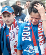 French fans after their elimination
