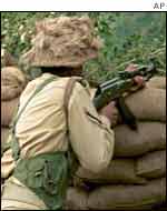 A Pakistani soldier in Kashmir