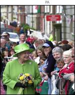 The Queen meets well-wishers in Treorchy