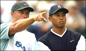 Tiger Woods with caddy Steve Williams
