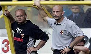 Ray Wilkins and Gianluca Vialli 