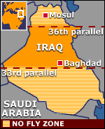 Map of no-fly zones