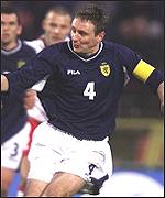 Tom Boyd in action for Scotland