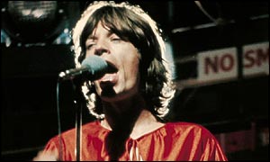 Mick Jagger, singing during the 1960s