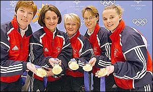 Rhona Martin, Fiona MacDonald, Debbie Knox, Margaret Morton and Kanice Rankin 
