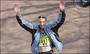 The MBE is awarded to Paula Radcliffe who recently won the London Marathon 