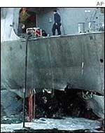 USS Cole in Yemen - 17 people died