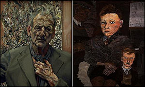 Self Portrait, Reflections (2002) and Village Boys (1942)