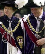 Norway's King Harald and the Princess Royal