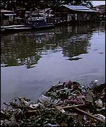 Polluted river